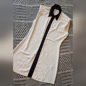 Zara Black and Cream Dress